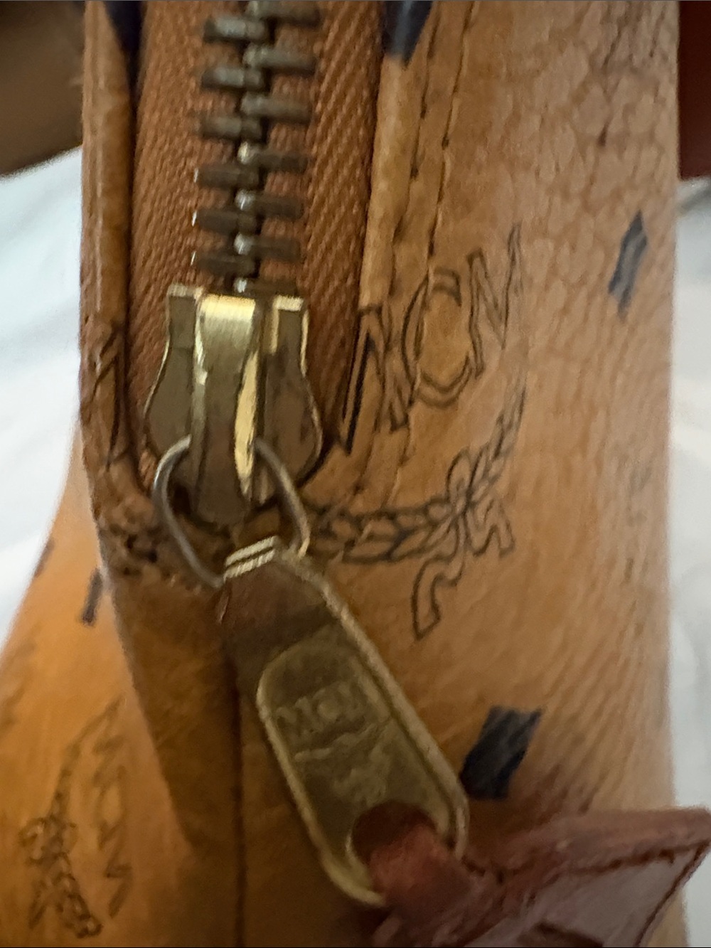 MCM Cognac Visetos Dome Satchel in Cognac and Brown - Picture 15 of 15